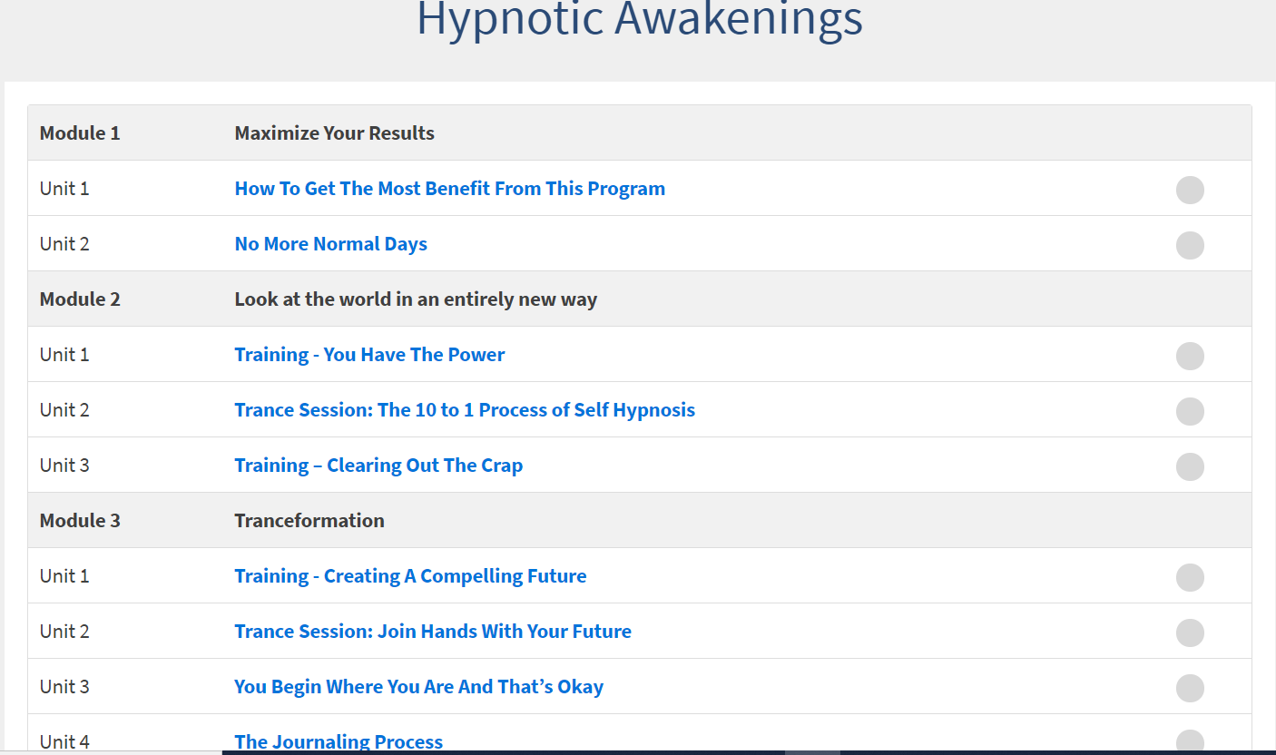 Hypnotic awakenings